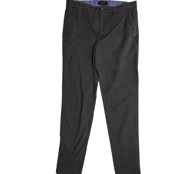 Banana Republic Mason Chino Pants Flint Grey Flat Front Preppy Cotton 32x34 - Picture 2 of 14